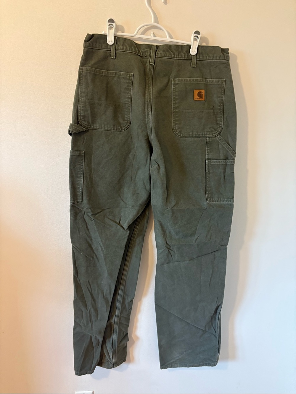 CARHARTT DUCK LINED DUNGAREE PANTS MENS 36X34